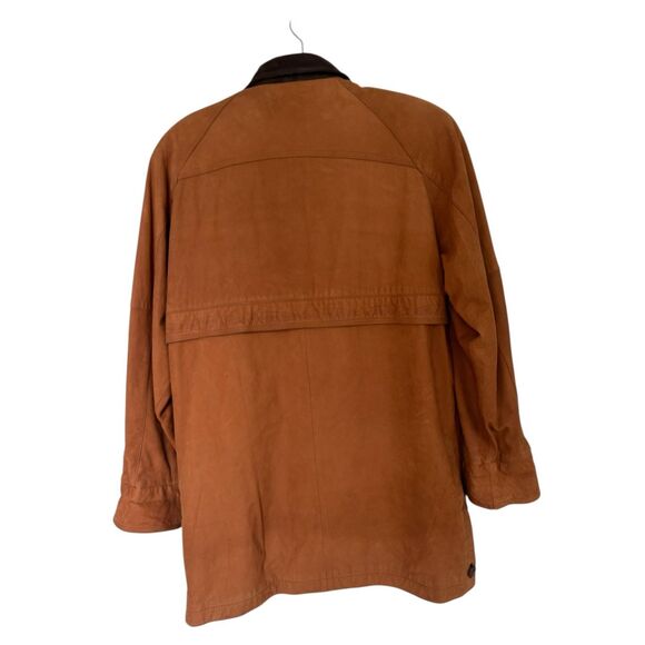Vintage Hunters Run Leather Button Up Coat Jacket Brown Women's Size Medium - Picture 2 of 7